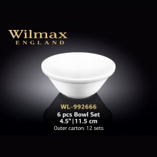 Wilmax Bowl Set 6pcs
