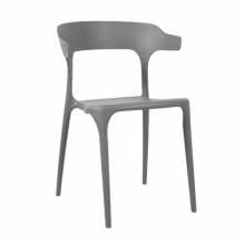 Plastic Grey Chair with unique shape