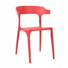 Plastic Red Chair with unique shape