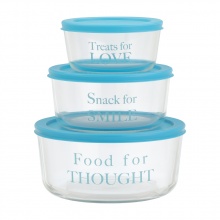 THOUGHTY FOOD CONTAINER 6PCS/SET BL	