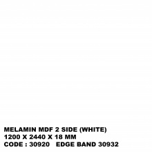 Melamin Mdf 2 Side White