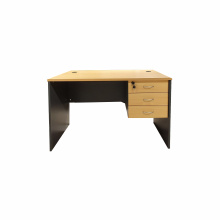 Standard Table with 3 Drawers -Oak/Black 4 feet 