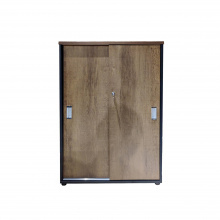 Sliding Door Cabinet - Oak/Black - 