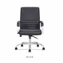 Medium Back Rev Chair - black  PU