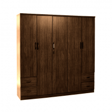 5 Door Wardrobe With Drawer - Columbia Oak