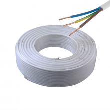 CABLE PVC COATED 3CX6MM 100YRD WHITE