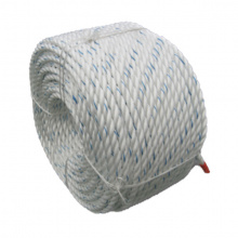 PP ROPE 20MM X 80YDS WHITE BLUE AND RED LINE	