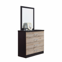Chest of 4 Drawer with a Mirror - GV MAI09DS - Wenge / San Remo