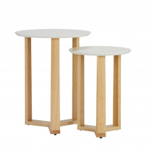 TRI-O (S+L) SIDE TABLE TOP WT/NT
