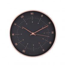  ZAFANA Wall Clock 12 inches - Black/Copper