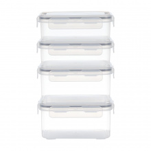 BOLOCK FOOD CONTAINER+LID 8PCS./SET - CLEAR