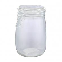 ZOBY CANISTER WITH LID 900 ML. - CLEAR