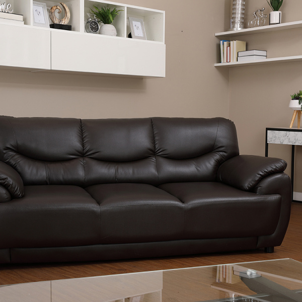 Bobby Pvc Sofa 3 Seater - Dark Brown , 3 Seater , Pvc 3 Seater , 3 