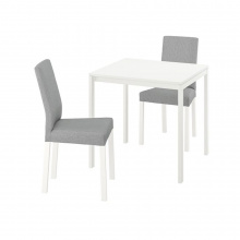 MELLTORP / KÄTTIL   TABLE AND GREY CHAIRS 