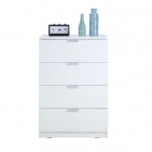 MAX MODEL  LOW CABINET WITH 4 DRAWERS - WHITE